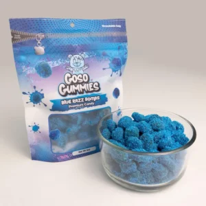 Goso Gummies SWEET Viral Blue Razz Gusher Bombs 6oz