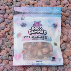 Goso Gummies Sour Cotton Candy Gusher Bombs - 6oz Bag - Sweet & Sour Flavor - Viral Snack
