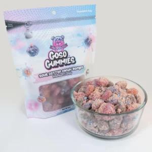 Goso Gummies Sour Cotton Candy Gusher Bombs - 6oz Bag - Sweet & Sour Flavor - Viral Snack