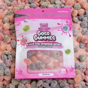 Goso Gummies Sour Pink Lemonade Viral Gusher Bombs - 6oz Bag