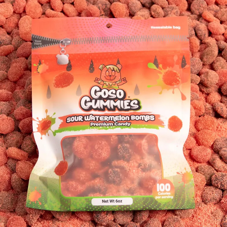 Goso Gummies Sour Watermelon Viral Gusher bombs 6oz Bag