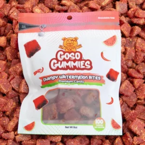Goso Gummies Viral Chamoy Watermelon Slices 8oz - Juicy Chewy Candy Fruit Snack