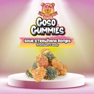Goso Gummies Viral Sour Strawberry Banana Bombs - 6oz Bag - Gushers Snack Candy