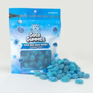 Sour Blue Razz Viral Gushers Bombs 6oz Candy - Fruit Snack
