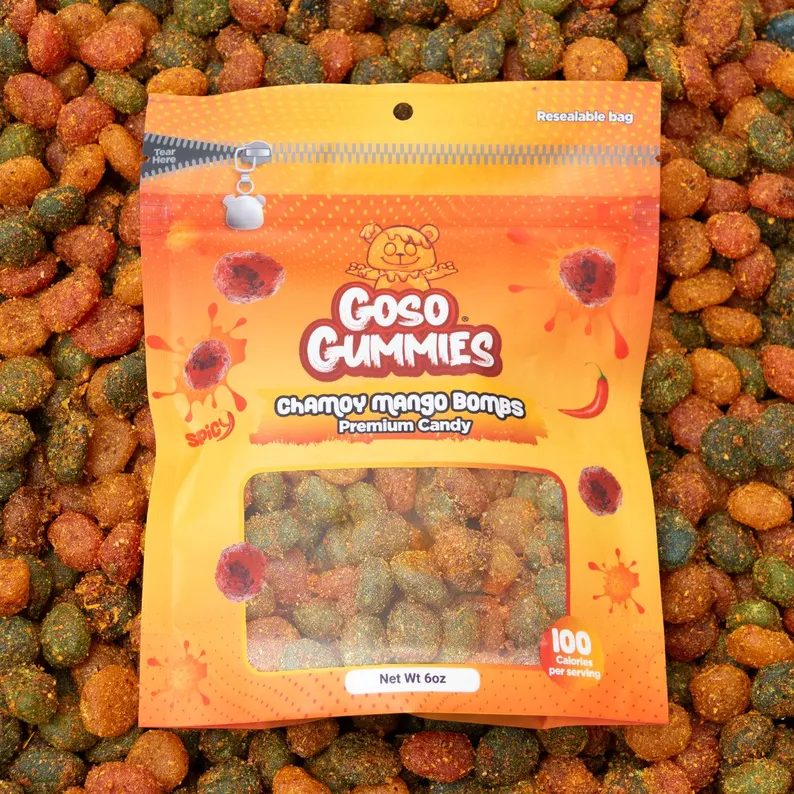 Viral Chamoy Mango Gusher Bombs + 2 FREE Sour Rainbow Chamoy Bites Bags